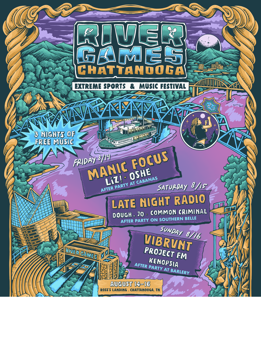 Night Time Riverfront Lineup